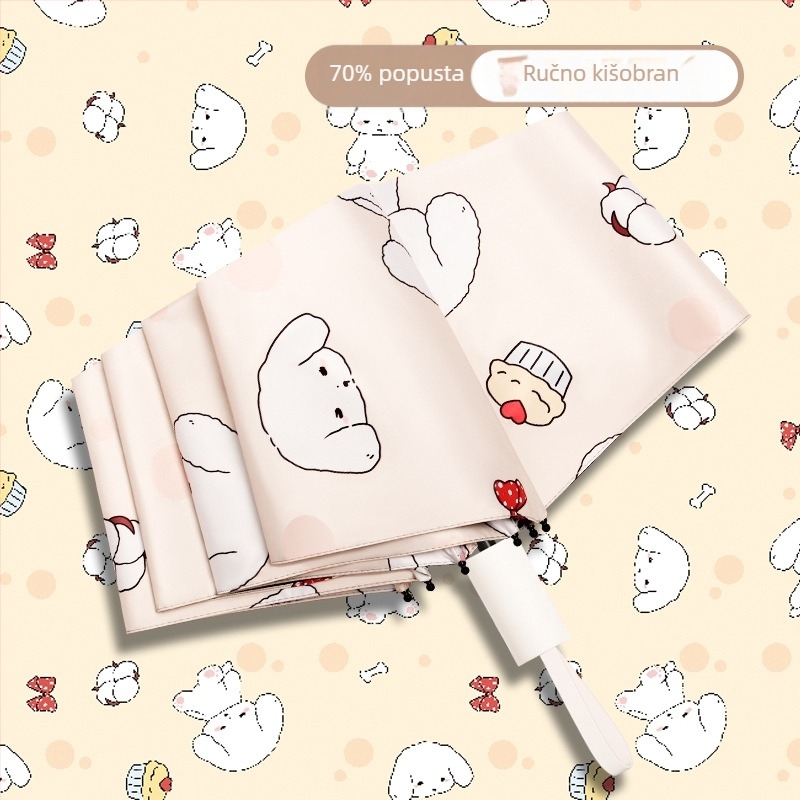 Automatski sklopivi kišobran za sunce i kišu, UV zaštita UPF>50, vinilna navlaka, 8 čeličnih rebara, automatsko otvaranje i zatvaranje