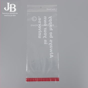 PE ziplock vrećica za pakiranje čarapa, prozirna, duljina brtvljenja 4.5, tolerancija 3 mm