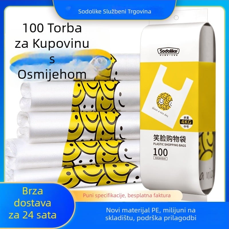Sodolike Deblje vrećice sa smiješkom za opće pakiranje (restorani, supermarketi, tržnice voća)