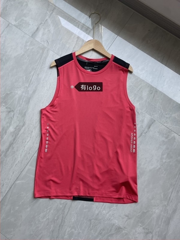 Muški bezruk sportki top s prozračnom najlonskom ice silk tkaninom, 85% najlon, pogodan za trčanje i fitness