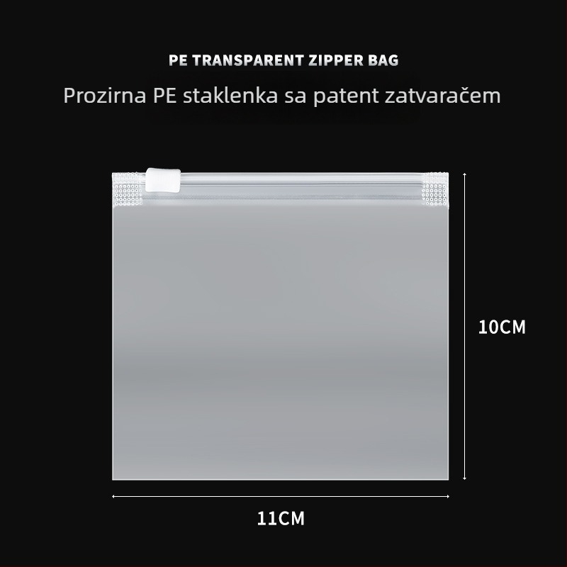 Debela matirana vrećica s zatvaračem od PE, samouzavršavajuća plastična vrećica za odjeću i dodatke, paket od 50 komada