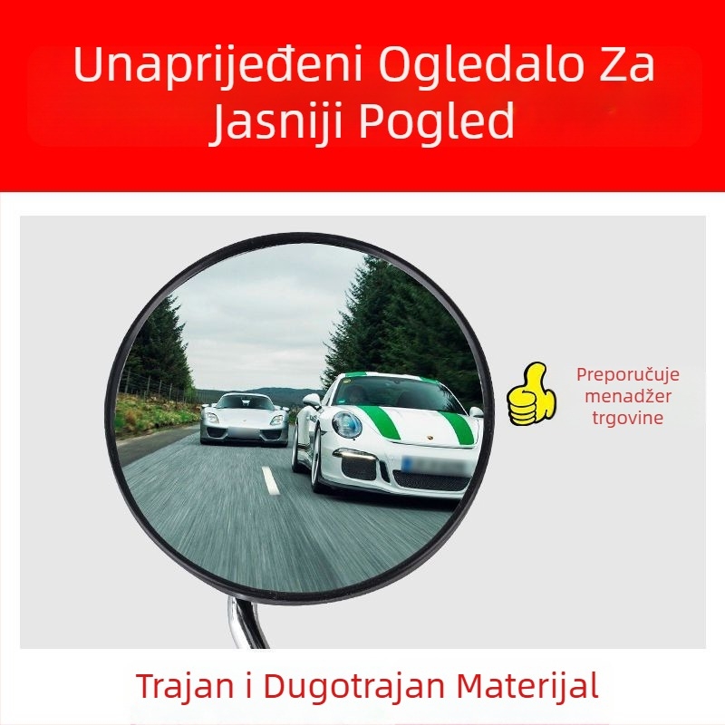 Univerzalni konveksni retrovizor za električne skutere i bicikle