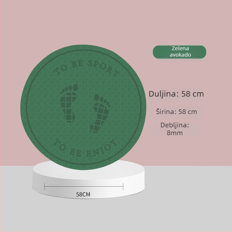 Podloga za preskakanje užeta sa zvučnom izolacijom i protukliznom površinom, TPE joga podmetač, težina 500–700 g, debljina 8/10/15 mm