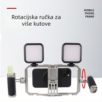 Stabilizator za mobitel s dvostrukim držašima, aluminijska legura, model BF-01B, Domineering, nosivost 2-5 kg