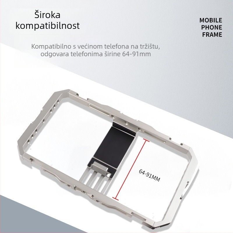 Stabilizator za mobitel s dvostrukim držašima, aluminijska legura, model BF-01B, Domineering, nosivost 2-5 kg