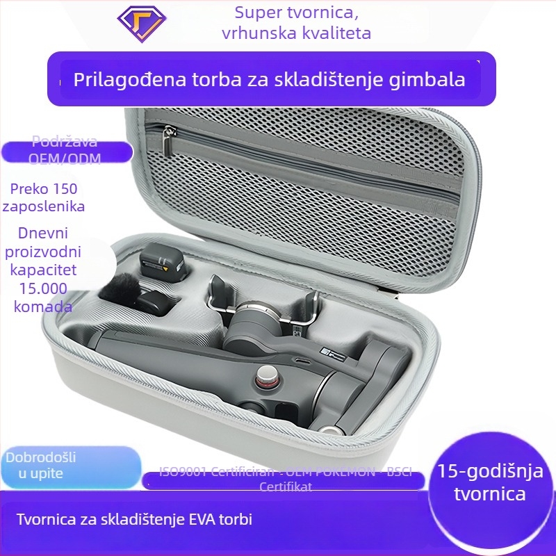 Torba za pohranu ručnog gimbala, prilagođena izrada, kompozitni materijali, model: torba za stabilizator mobitela, 3C elektronička ambalaža