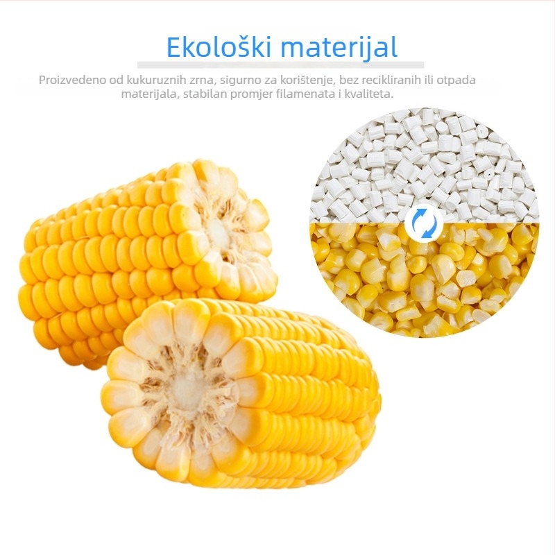 Svjetleći PLA filament za 3D ispis; 1 kg; okrugli presjek; kompatibilan s Bamboo Innovations FDM pisačem