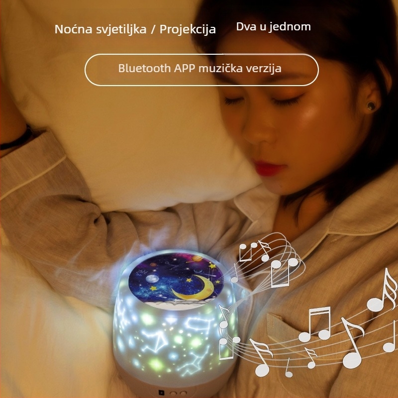 Projektor zvjezdanog neba – noćna lampica za stol, 5V napajanje, PVC sjenilo
