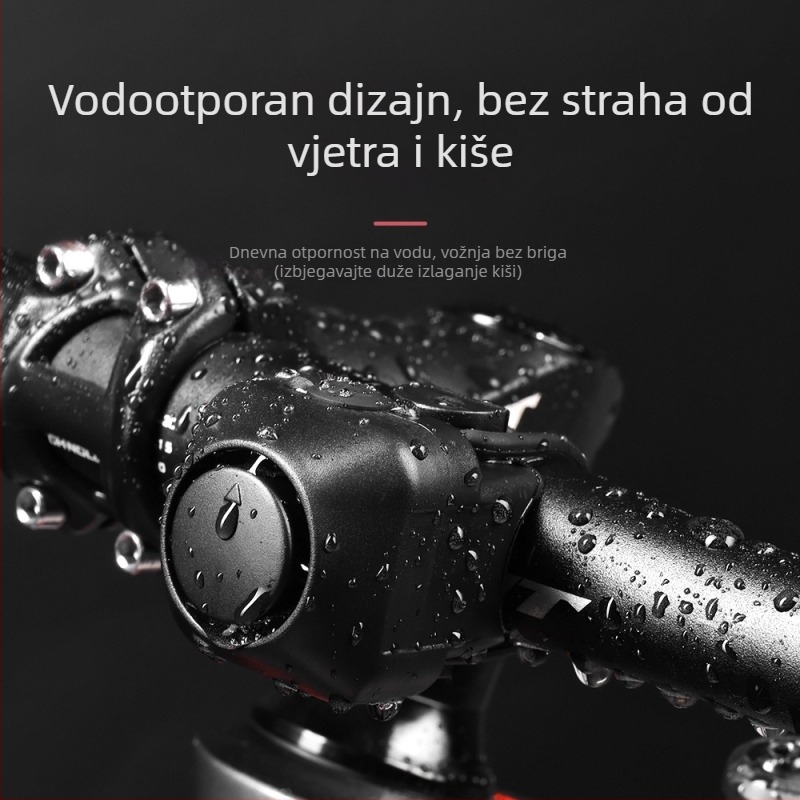Zvučnik za bicikl, planinski bicikl, digitalni signal 120 dB, sklopivi, brzo otpuštanje, model A08, plastični, ugrađene baterije 2x2032, Xz/Xingze