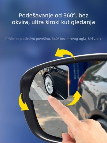 McLallen 360° kružni retrovizor za auto – pomoćno ogledalo za mrtvu zonu, iznimno jasno