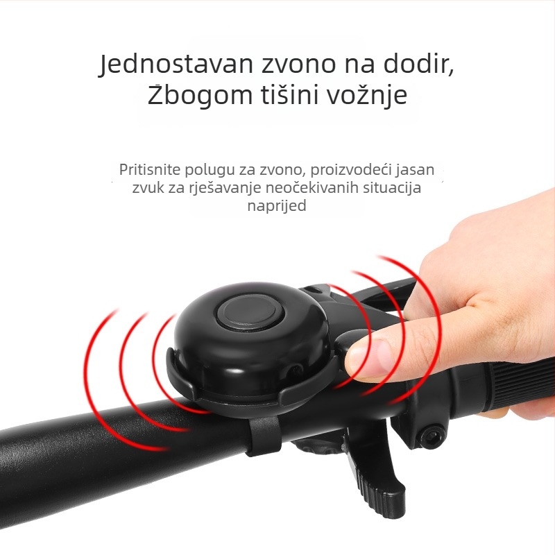 Zvončić za bicikl od aluminijske zlitine, universalni model, standardni zvon, marka Yumi baby