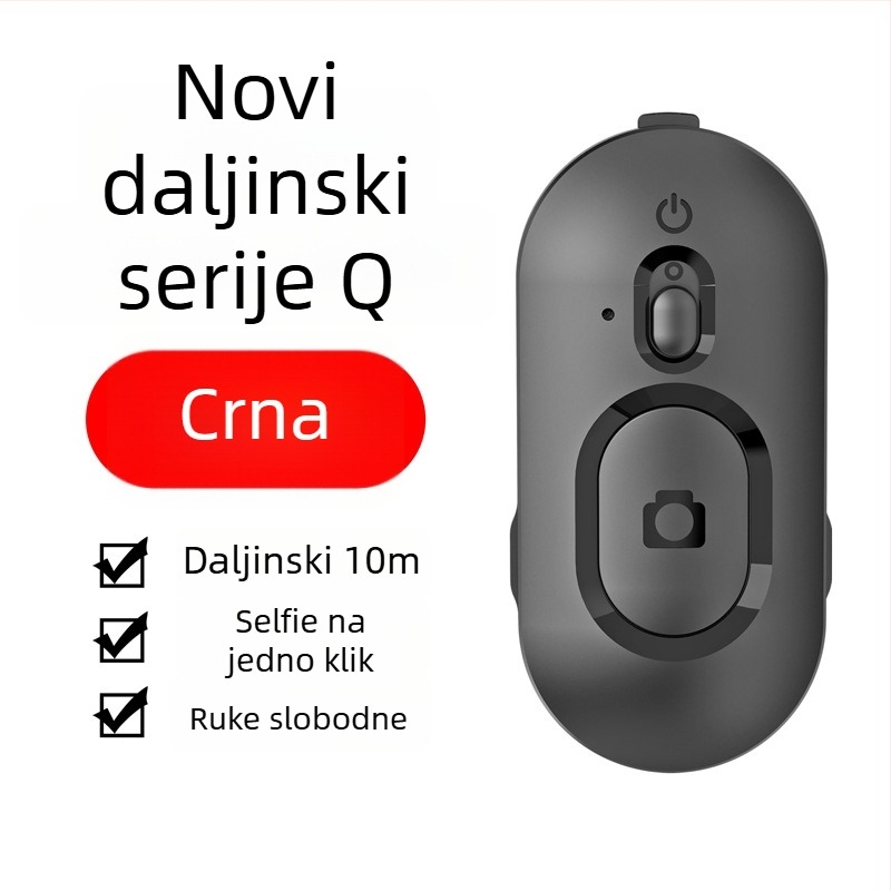 Bluetooth selfie daljinski upravljač za pametni telefon – Model L&Q&C, Bluetooth 4.0, ABS materijal, Težina 15