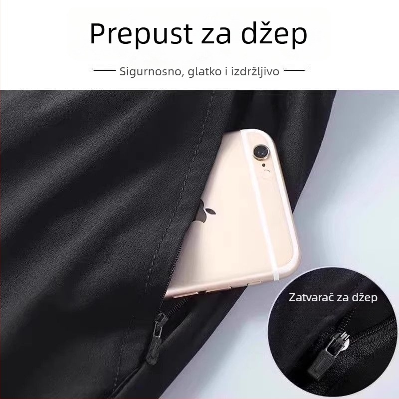 Muške casual sportske hlače — japanski retro stil, visok pojas, ravni kroj, poliester, visoka elastičnost
