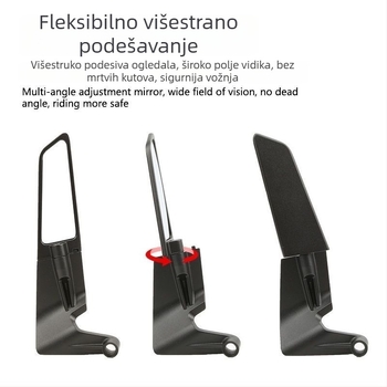 Krilni stil retrovizor za KTM – aluminijska legura, kvadratni retrovizor, montaža sprijeda i straga, kompatibilno s KTM 125 Duke, 250/390/200/690, 790, 990 Super Duke R; visoka otpornost na vibracije