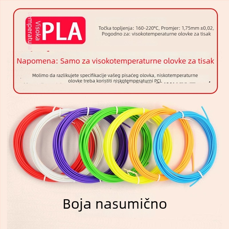 Mosi PLA/PCL filament za 3D olovku — kompatibilan s Deli penom, preciznost 0,02 mm