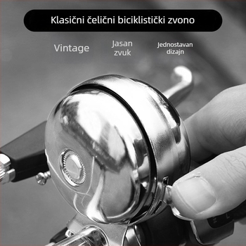Zvučnik za bicikl – dvostruki okretni mehanizam, aluminijska legura, retro stil, univerzalno za odrasle i učenike