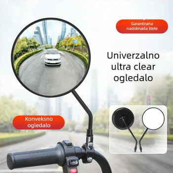 Električni retrovizor za električni motocikl s fish-eye širokokutnim konveksnim ogledalom, visoka razlučivost, veliko vidno polje, univerzalni anti-sjaj