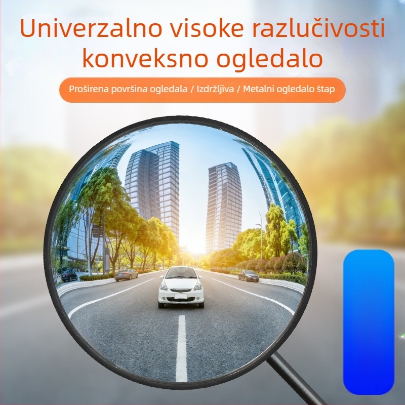 Električni retrovizor za električni motocikl s fish-eye širokokutnim konveksnim ogledalom, visoka razlučivost, veliko vidno polje, univerzalni anti-sjaj