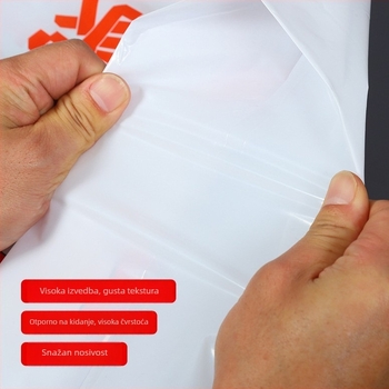 Torba četveroprstna s ploskim otvorom, plastična darovna torba s logom za kupovinu i pakiranje u trgovini odjeće