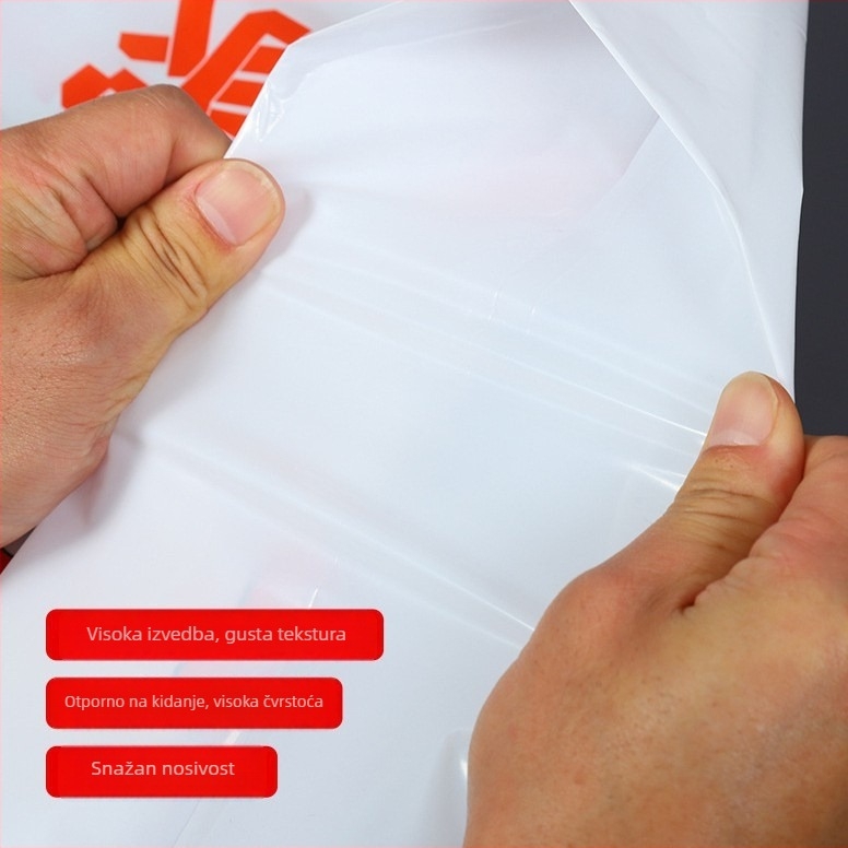 Torba četveroprstna s ploskim otvorom, plastična darovna torba s logom za kupovinu i pakiranje u trgovini odjeće