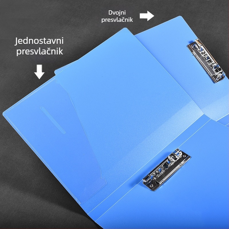 PP mapa za dokumente sa zatvaračem – modeli 1103/1104, Jednostrani/Dvostruki stezaljka, Otisak logotipa, Mogućnost prilagodbe