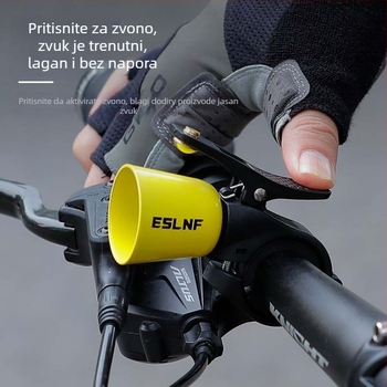 ESLNF bakreni zvono za bicikl - Model ESLNF-1B, za cestovne i planinske bicikle, mini upozoravajući zvončić, retro dizajn