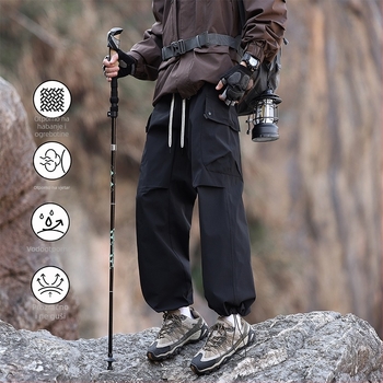 Unisex outdoor hlače za planinarenje, vodootporne, poliester, model K881, pogodne za proljeće i jesen