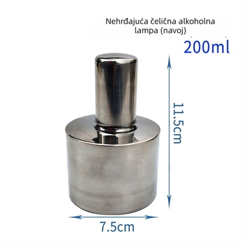 Eksplozijski otporna staklena alkoholna lampa s knotom i poklopcem, laboratorijski grijački instrument na trokutnoj postolji