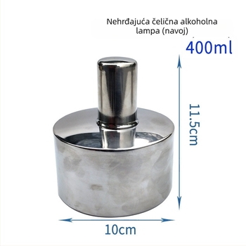 Eksplozijski otporna staklena alkoholna lampa s knotom i poklopcem, laboratorijski grijački instrument na trokutnoj postolji