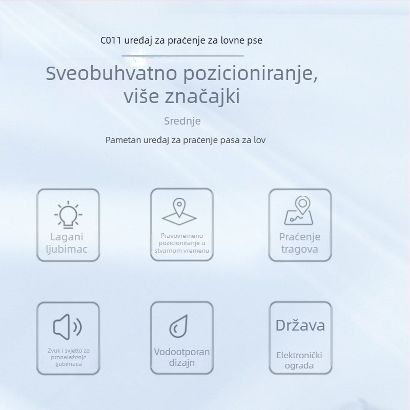 GPS lokator za pse - 4G GPS, IP67 vodootporan, ugrađena antena, elektronička ograda s kartom u stvarnom vremenu, trajanje baterije 50 h