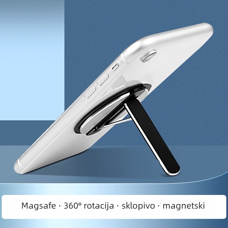MagSafe bežični nosač za punjenje od aluminijske legure, teleskopskog sklapanja, magnetskog prianjanja i rotirajućeg držača, za auto i stolno korištenje