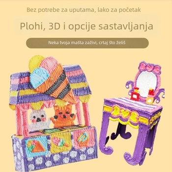 Dječja 3D pisaća olovka – visoka temperatura, ABS materijal, DIY-prijateljska, Pai ah bear, uzrast 7–14 godina