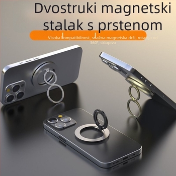 MagSafe stolni nosač za telefon, dvostruki magnetski prsten, sklapan, 3x rotacija