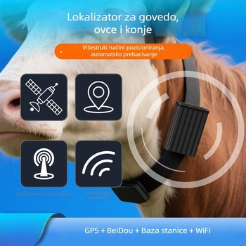MB29 Tracker za životinje na ogrlici — GPS/Beidou, real-time pozicioniranje, 10000mAh baterija, prijenos informacija, alarm za praćenje, za krave, ovce, konje i kućne ljubimce
