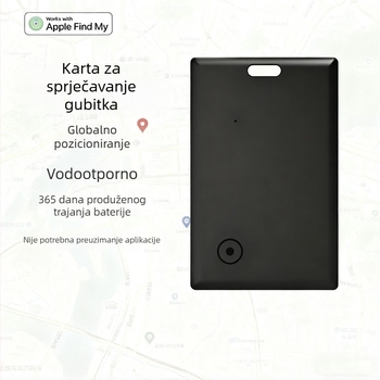 FindMy Card za iOS - Bluetooth tracker za prtljagu, novčanik i ključeve; domet 20 m, baterija 220 mAh, dimenzije 44,4×39,3×8,45 mm, težina 10 g