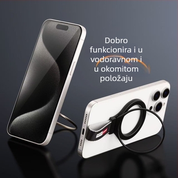 Metalni držač za telefon s prstenom i magnetskim stalkom za stolom, univerzalni dizajn