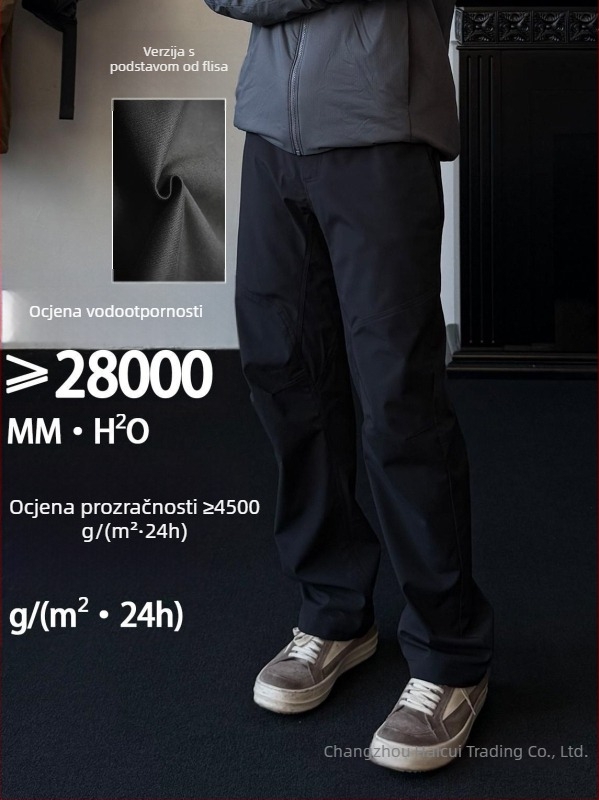 Casual hlače ravnog kroja, 3D krojenje, srednji struk, zip zatvarač, poliester