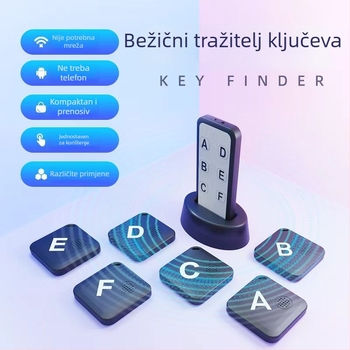 Unutarnja tražilica predmeta One to Six, Bluetooth 5.3, domet 40 m, baterija 190 mAh, dimenzije 84×33×7.5 mm