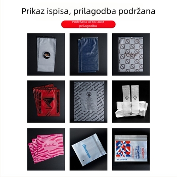 Crna mat vrećica za pakiranje odjeće, samozatvarajuća, debela i neprozračna
