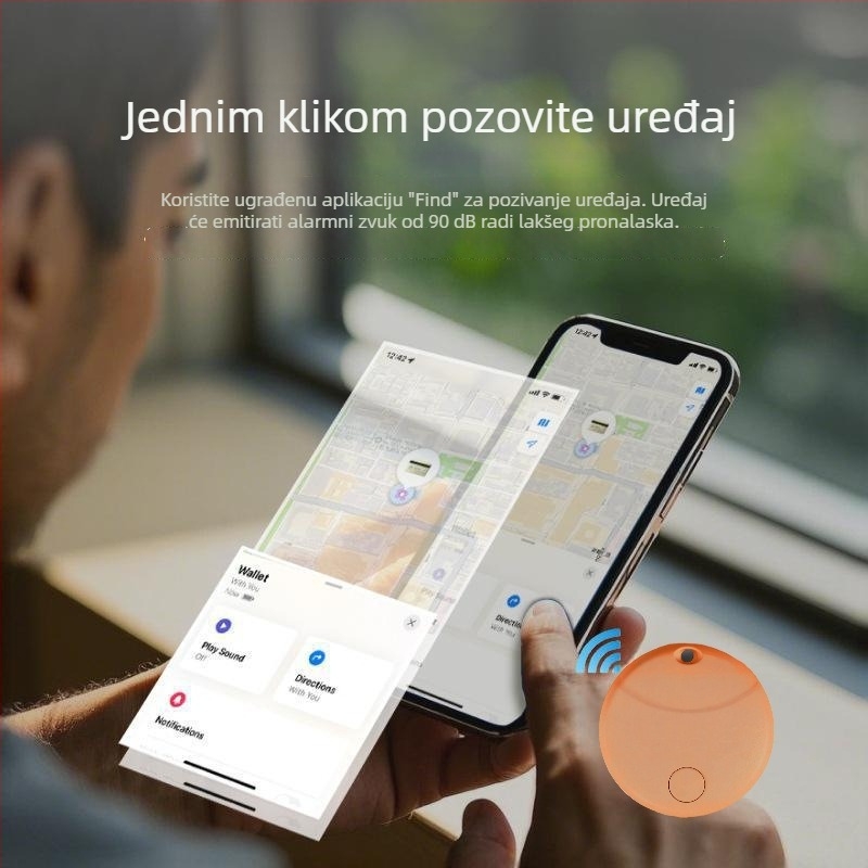 Ztag Air Ztag_11B Mini Inteligentni Tracker Protiv Gubljenja za Novčanik i Ključeve, s MFI Certifikatom, Kompatibilan s Find My na iOS-u, Domet 50 m, PC Kućište