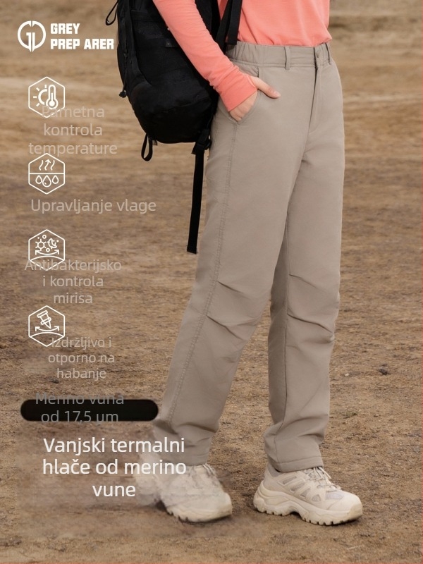 Ženske hlače od poliestera, jednobojni uzorak, duge hlače, za zimu, proljeće i jesen