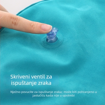 U-oblikovana napuhujuća putna jastučnica, napuhiva, sklapanja i prijenosna, napunjena zrakom, pogodna za odrasle, težina ispod 0,5 kg
