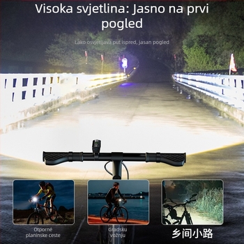 Stražnje svjetlo za bicikl za noćnu vožnju – izuzetno svijetlo, kompatibilno s MTB i cestovnim biciklima, bez prilagodbe.