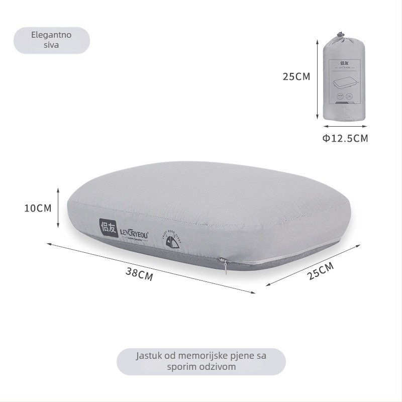 Jastuk od memorijske pjene, oblačasti minimalistički dizajn (Model LR-1204 • Debljina: 10 cm • Težina: 430 g • Materijal: memorijska pjena)