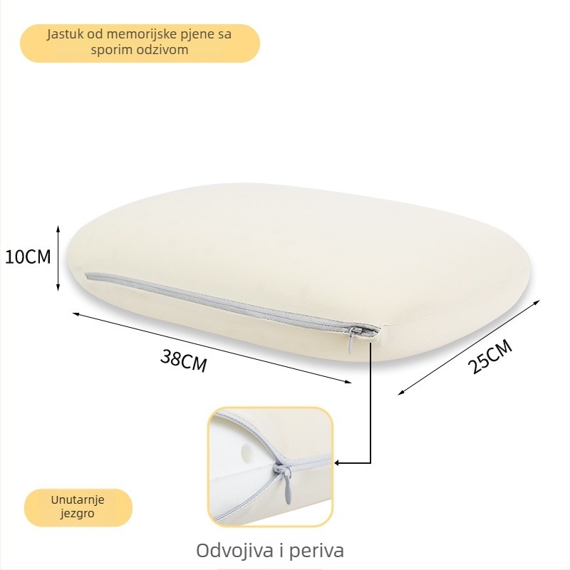 Jastuk od memorijske pjene, oblačasti minimalistički dizajn (Model LR-1204 • Debljina: 10 cm • Težina: 430 g • Materijal: memorijska pjena)