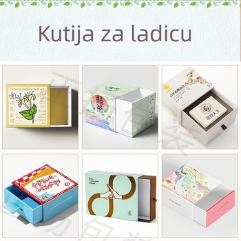 Kutija s ladicom za darove, prilagodljiva ambalaža od kartona, reljef, UV ispis, graviranje i srebrno vruće otiskivanje; moguć print logotipa