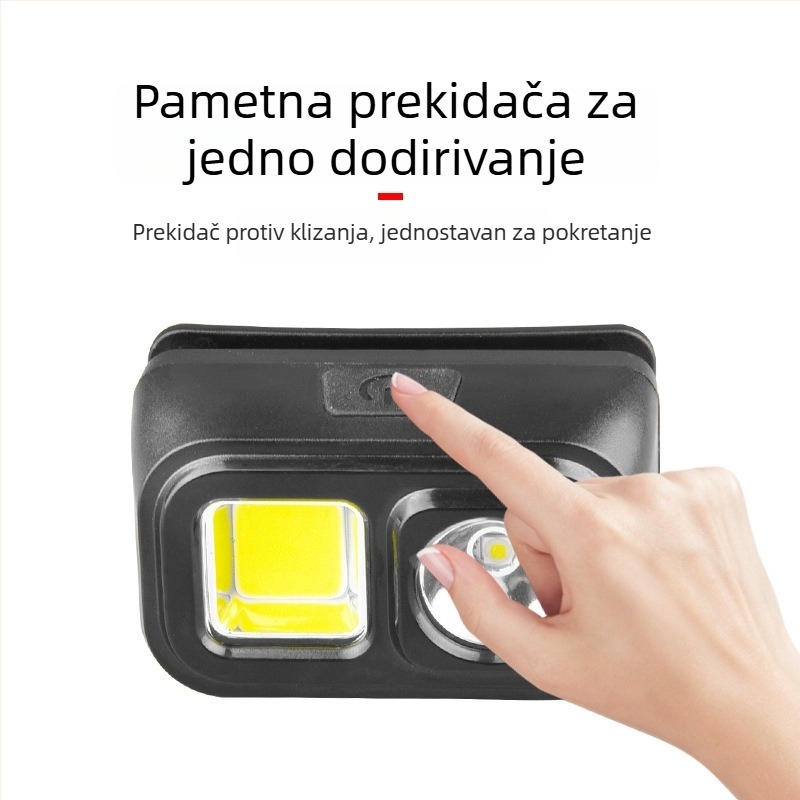 Prednja svjetiljka za MTB, Type-C punjiva LED+COB za vanjsku vožnju