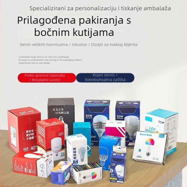 Prilagođena papirnata kutija za 3C digitalne proizvode s tiskanim logotipom — 230 g/m², toplo otiskivanje, UV tisak, reljef
