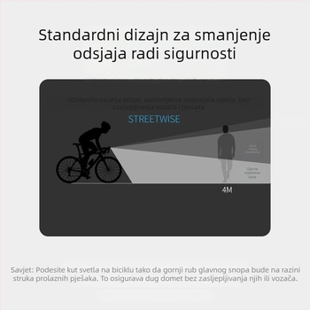 Prednje svjetlo za bicikl – punjivo, za noćnu vožnju po planinama, visoka jačina svjetla