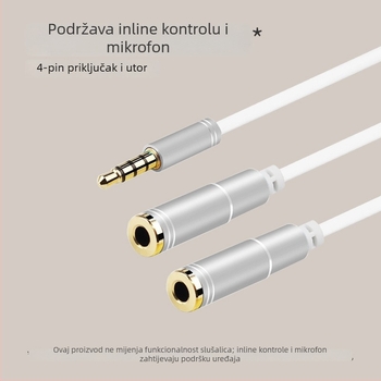 Slušalica splitter kabel X012, audio kabel 1:2, PET jezgro, bakar bez kisika